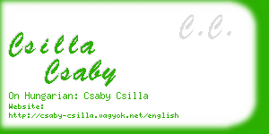 csilla csaby business card